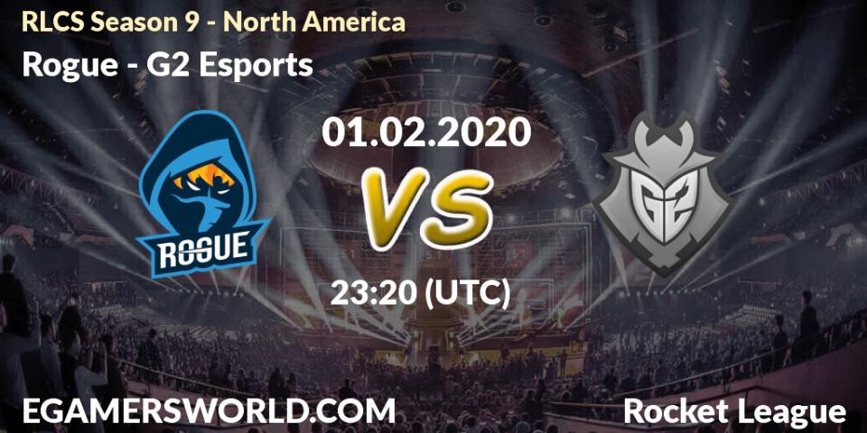 Pronósticos Rogue - G2 Esports. 08.02.20. RLCS Season 9 - North America - Rocket League