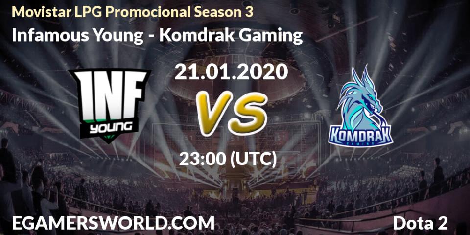 Pronósticos Infamous Young - Komdrak Gaming. 21.01.20. Movistar LPG Promocional Season 3 - Dota 2