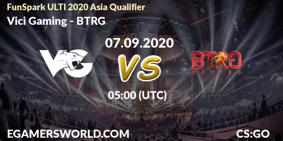 Pronósticos Vici Gaming - BTRG. 07.09.20. FunSpark ULTI 2020 Asia Qualifier - CS2 (CS:GO)
