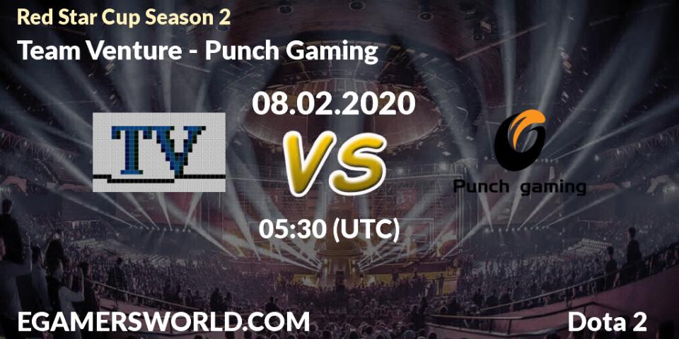 Pronósticos Team Venture - Punch Gaming. 08.02.20. Red Star Cup Season 3 - Dota 2