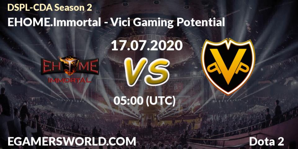 Pronósticos EHOME.Immortal - Vici Gaming Potential. 17.07.20. Dota2 Secondary Professional League 2020 Season 2 - Dota 2