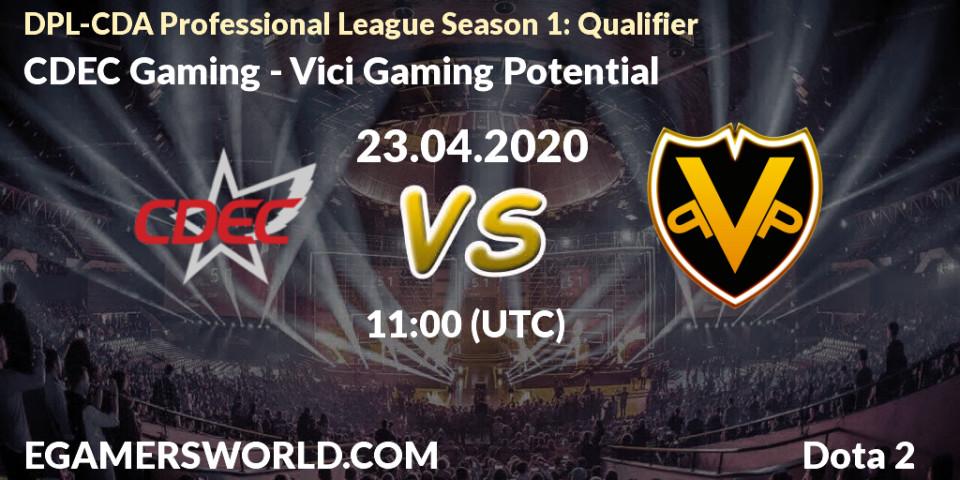 Pronósticos CDEC Gaming - Vici Gaming Potential. 23.04.20. DPL-CDA Professional League Season 1: Qualifier - Dota 2