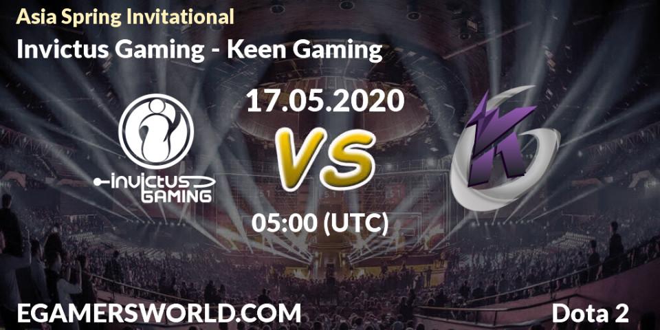 Pronósticos Invictus Gaming - Keen Gaming. 17.05.20. Asia Spring Invitational - Dota 2