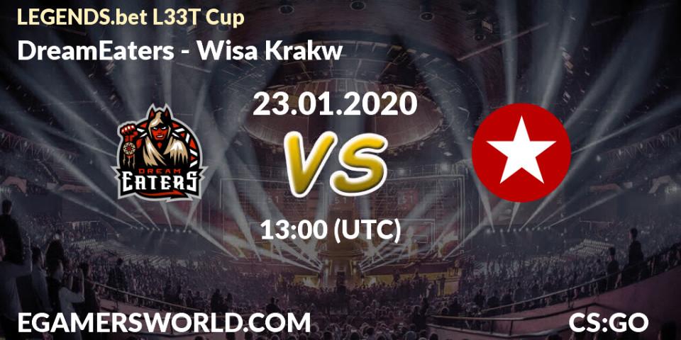 Pronósticos DreamEaters - Wisła Kraków. 23.01.20. LEGENDS.bet L33T Cup - CS2 (CS:GO)