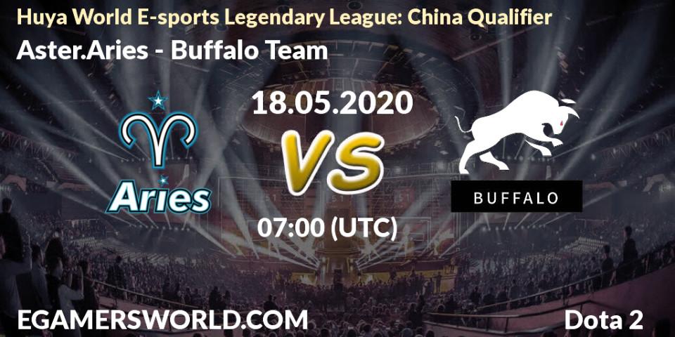Pronósticos Aster.Aries - Buffalo Team. 18.05.20. Huya World E-sports Legendary League: China Qualifier - Dota 2