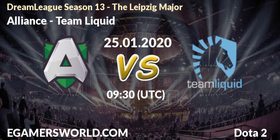 Pronósticos Alliance - Team Liquid. 25.01.20. DreamLeague Season 13 - The Leipzig Major - Dota 2