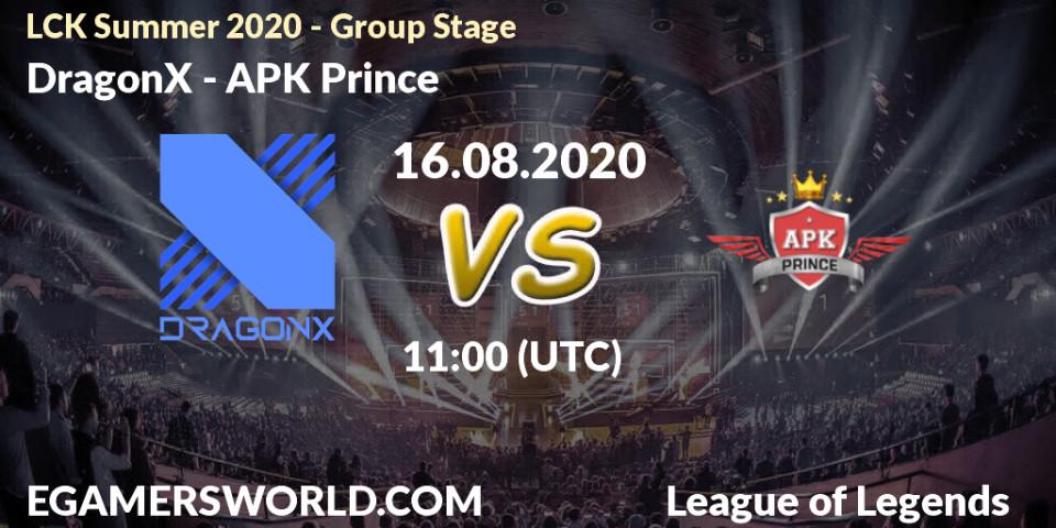 Pronósticos DragonX - SeolHaeOne Prince. 16.08.20. LCK Summer 2020 - Group Stage - LoL