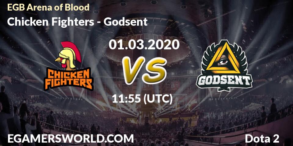 Pronósticos Chicken Fighters - Godsent. 01.03.20. Arena of Blood - Dota 2