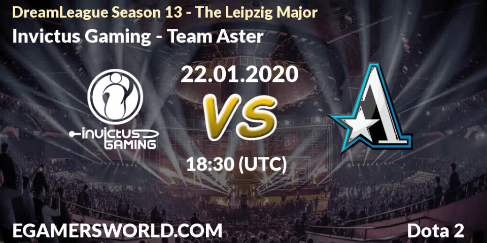 Pronósticos Invictus Gaming - Team Aster. 22.01.20. DreamLeague Season 13 - The Leipzig Major - Dota 2