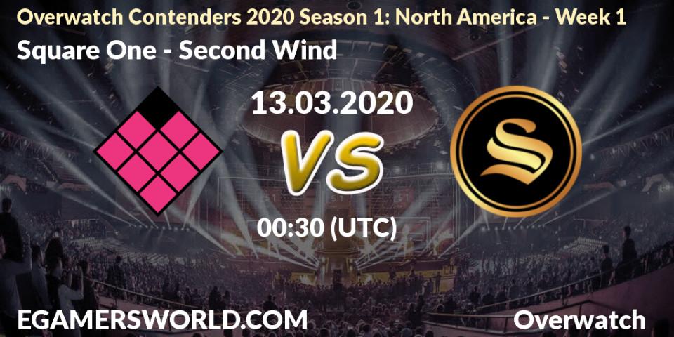 Pronósticos Square One - Second Wind. 13.03.20. Overwatch Contenders 2020 Season 1: North America - Week 1 - Overwatch