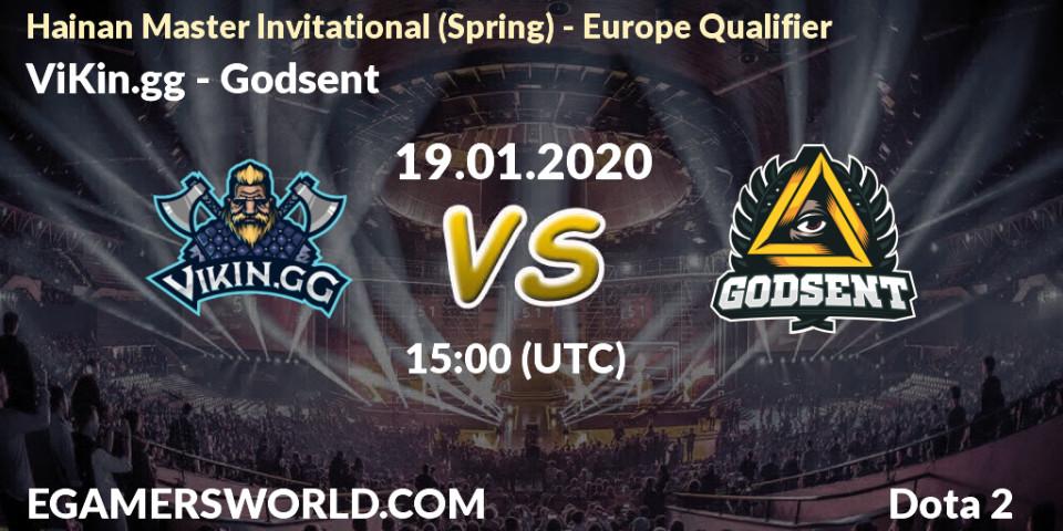 Pronósticos ViKin.gg - Godsent. 19.01.20. Hainan Master Invitational (Spring) - Europe Qualifier - Dota 2