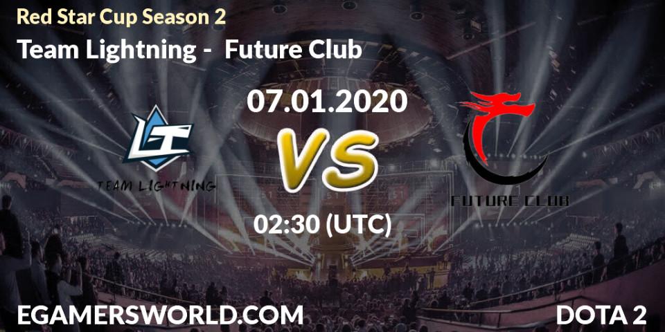 Pronósticos Team Lightning - Future Club. 07.01.20. Red Star Cup Season 2 - Dota 2