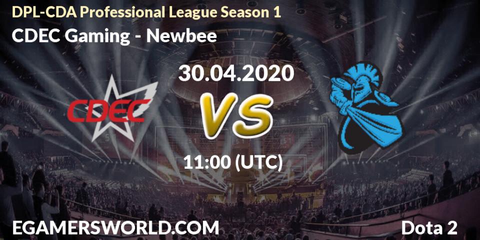 Pronósticos CDEC Gaming - Newbee. 30.04.20. DPL-CDA Professional League Season 1 2020 - Dota 2