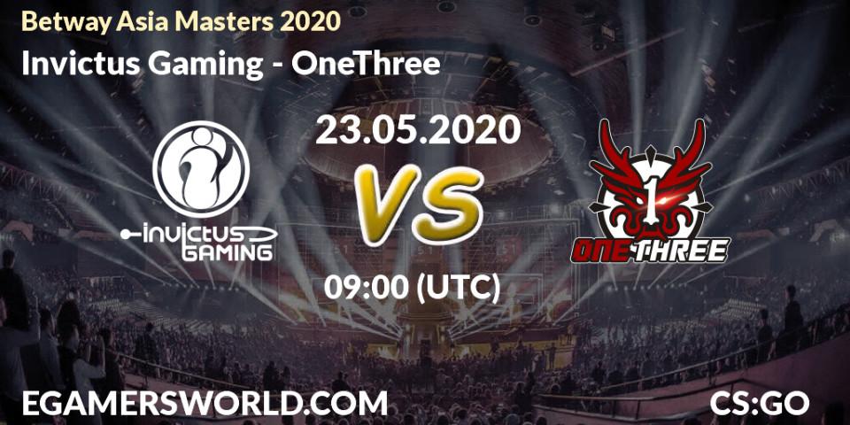 Pronósticos Invictus Gaming - OneThree. 23.05.20. Betway Asia Masters 2020 - CS2 (CS:GO)