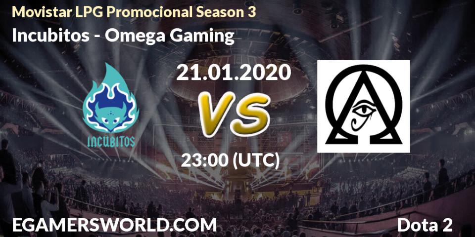 Pronósticos Incubitos - Omega Gaming. 21.01.20. Movistar LPG Promocional Season 3 - Dota 2