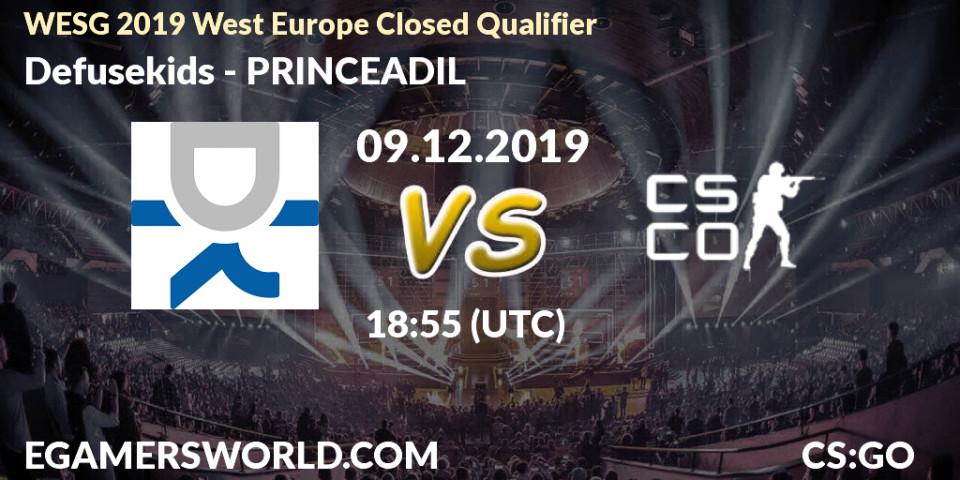 Pronósticos Defusekids - PRINCEADIL. 09.12.19. WESG 2019 West Europe Closed Qualifier - CS2 (CS:GO)