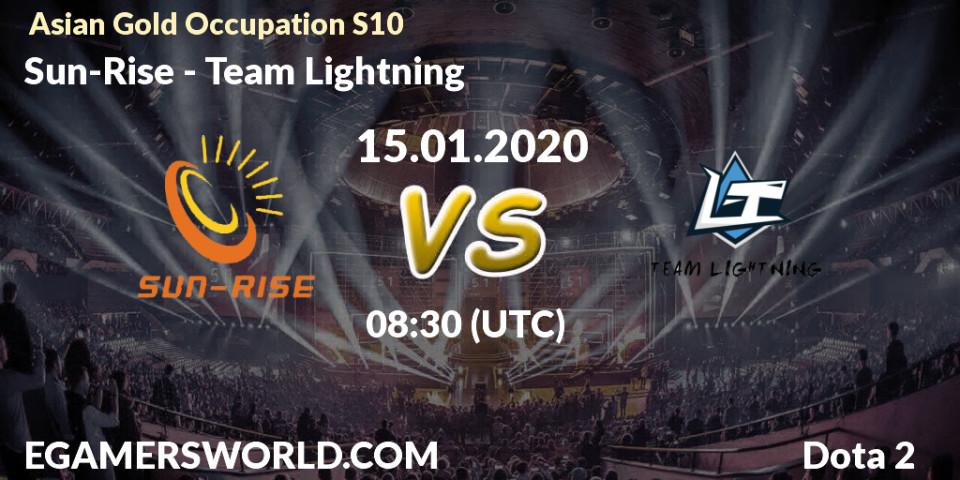 Pronósticos Sun-Rise - Team Lightning. 15.01.20. Asian Gold Occupation S10 - Dota 2