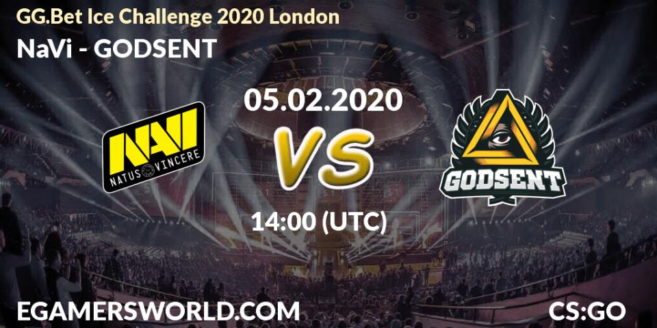 Pronósticos NaVi - GODSENT. 05.02.20. GG.Bet Ice Challenge 2020 London - CS2 (CS:GO)