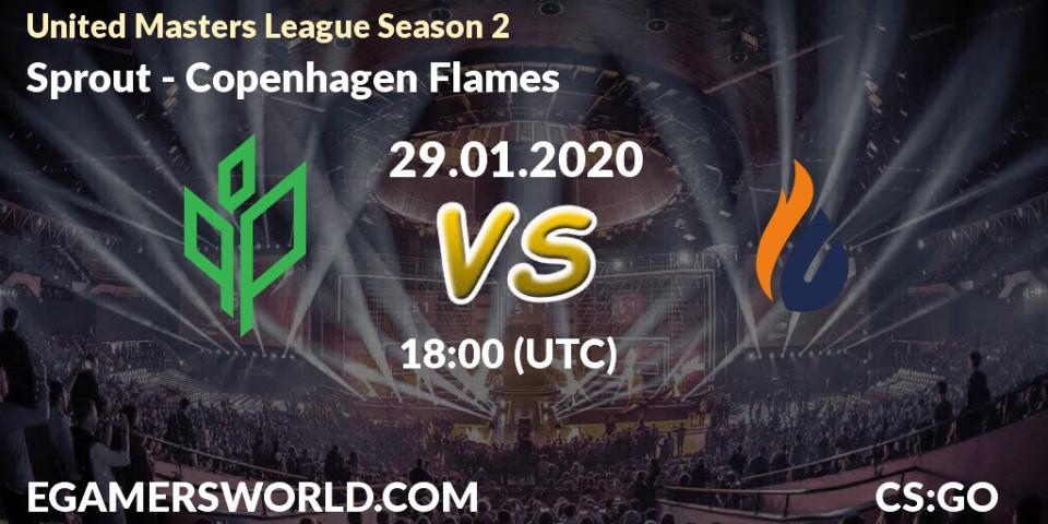 Pronósticos Sprout - Copenhagen Flames. 29.01.20. United Masters League Season 2 - CS2 (CS:GO)