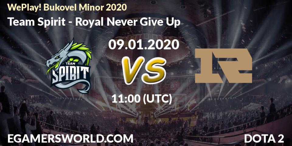 Pronósticos Team Spirit - Royal Never Give Up. 09.01.20. WePlay! Bukovel Minor 2020 - Dota 2