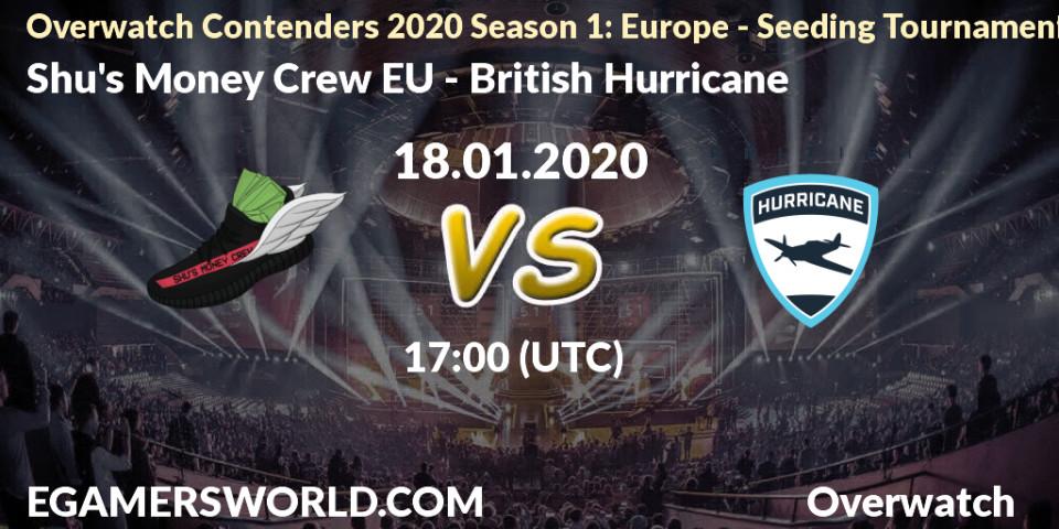 Pronósticos Shu's Money Crew EU - British Hurricane. 18.01.20. Overwatch Contenders 2020 Season 1: Europe - Seeding Tournament - Overwatch