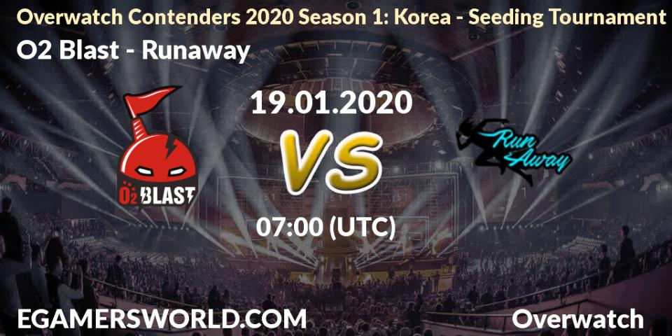 Pronósticos O2 Blast - Runaway. 19.01.20. Overwatch Contenders 2020 Season 1: Korea - Seeding Tournament - Overwatch