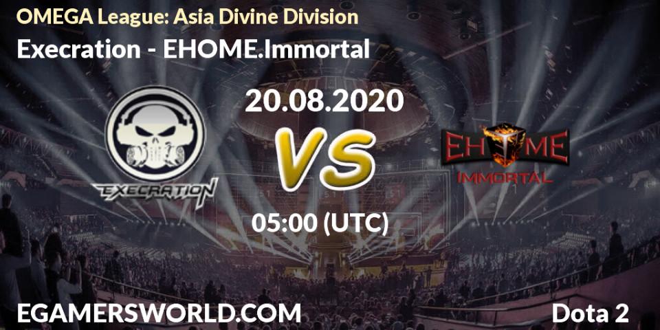 Pronósticos Execration - EHOME.Immortal. 20.08.20. OMEGA League: Asia Divine Division - Dota 2