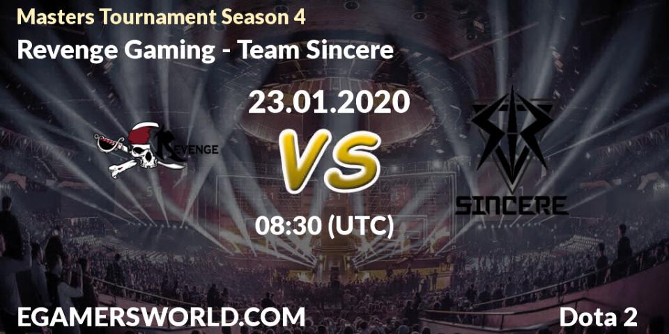 Pronósticos Revenge Gaming - Team Sincere. 27.01.20. Masters Tournament Season 4 - Dota 2