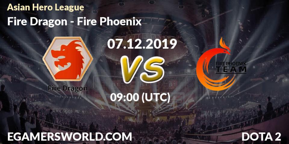 Pronósticos Fire Dragon - Fire Phoenix. 07.12.19. Asian Hero League - Dota 2