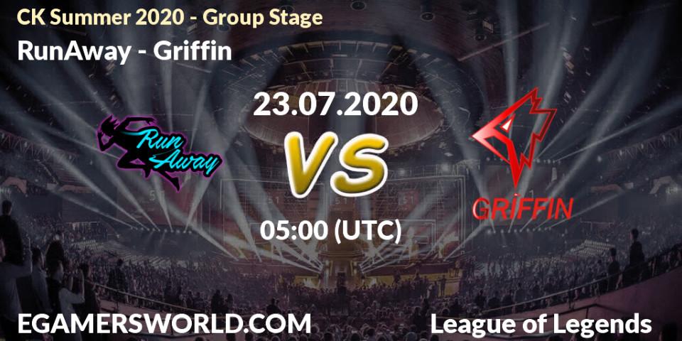 Pronósticos RunAway - Griffin. 23.07.20. CK Summer 2020 - Group Stage - LoL