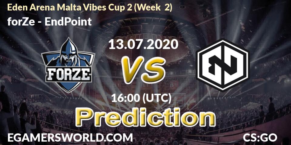 Pronósticos forZe - EndPoint. 13.07.20. Eden Arena Malta Vibes Cup 2 (Week 2) - CS2 (CS:GO)