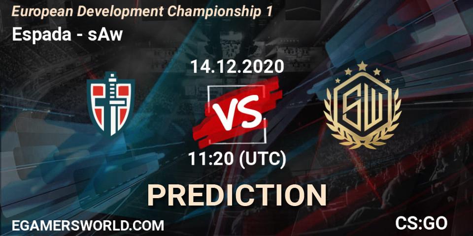 Pronósticos Espada - sAw. 14.12.20. European Development Championship 1 - CS2 (CS:GO)