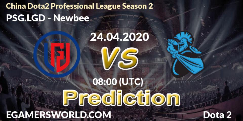 Pronósticos PSG.LGD - Newbee. 24.04.20. China Dota2 Professional League Season 2 - Dota 2