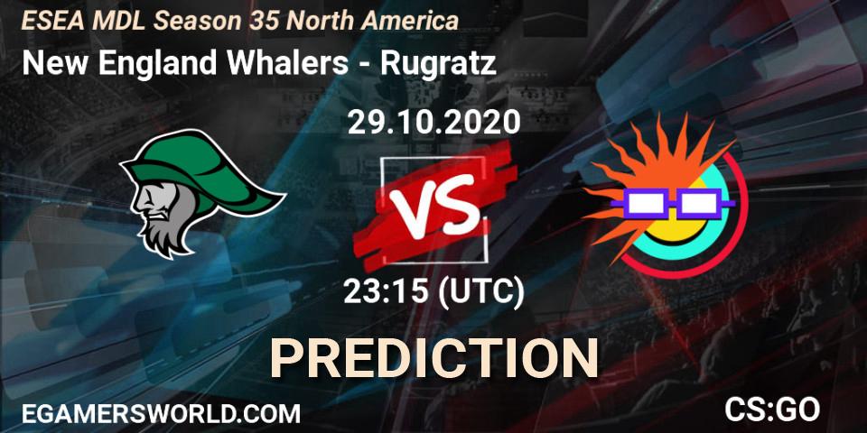 Pronósticos New England Whalers - Rugratz. 29.10.20. ESEA MDL Season 35 North America - CS2 (CS:GO)