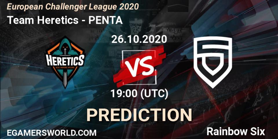 Pronósticos Team Heretics - PENTA. 26.10.20. European Challenger League 2020 - Rainbow Six