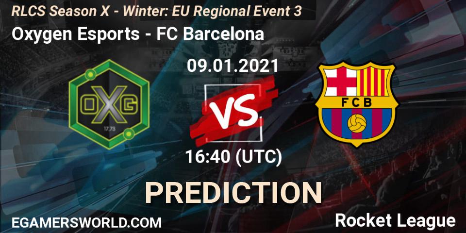Pronósticos Oxygen Esports - FC Barcelona. 09.01.21. RLCS Season X - Winter: EU Regional Event 3 - Rocket League