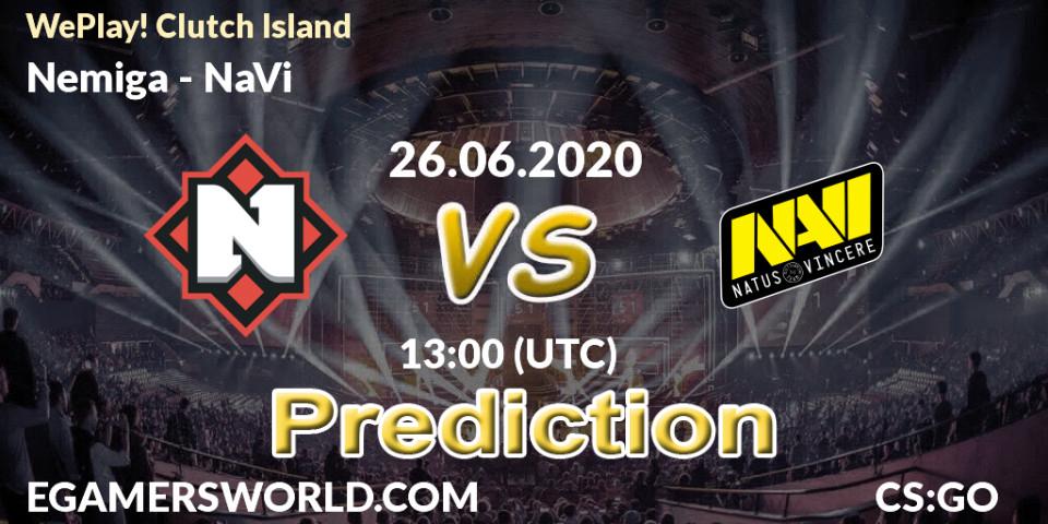 Pronósticos Nemiga - NaVi. 26.06.20. WePlay! Clutch Island - CS2 (CS:GO)