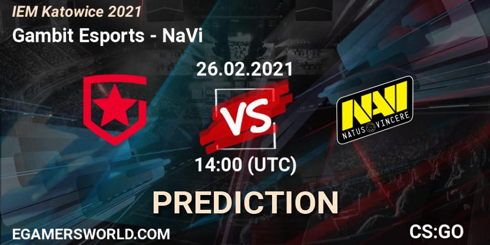 Pronósticos Gambit Esports - NaVi. 26.02.21. IEM Katowice 2021 - CS2 (CS:GO)