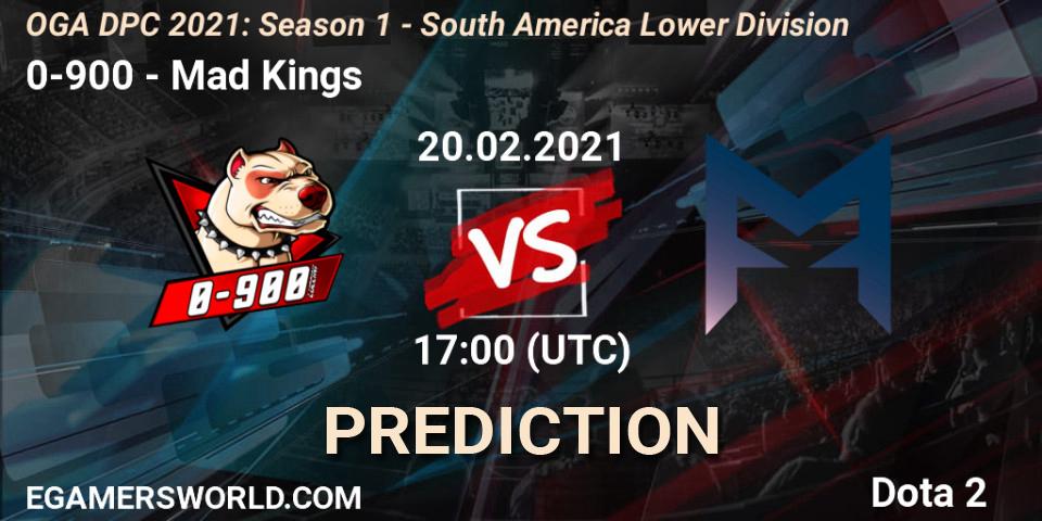 Pronósticos 0-900 - Mad Kings. 20.02.21. OGA DPC 2021: Season 1 - South America Lower Division - Dota 2