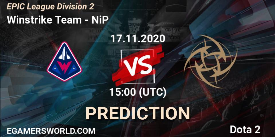 Pronósticos Winstrike Team - NiP. 17.11.20. EPIC League Division 2 - Dota 2