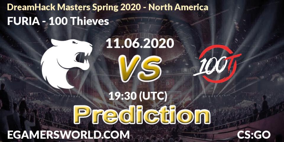 Pronósticos FURIA - 100 Thieves. 11.06.20. DreamHack Masters Spring 2020 - North America - CS2 (CS:GO)
