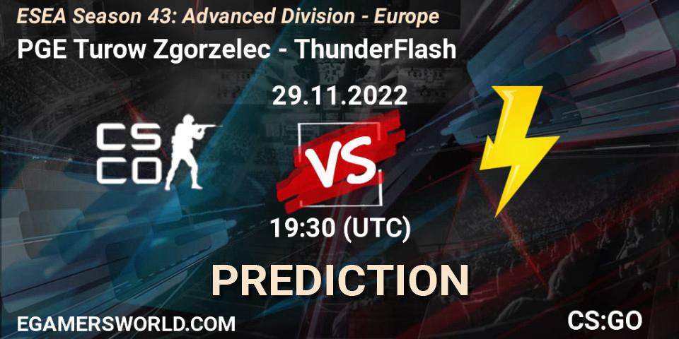 Pronósticos PGE Turow Zgorzelec - ThunderFlash. 29.11.22. ESEA Season 43: Advanced Division - Europe - CS2 (CS:GO)