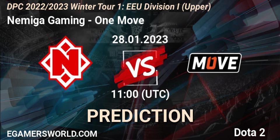 Pronósticos Nemiga Gaming - One Move. 28.01.23. DPC 2022/2023 Winter Tour 1: EEU Division I (Upper) - Dota 2