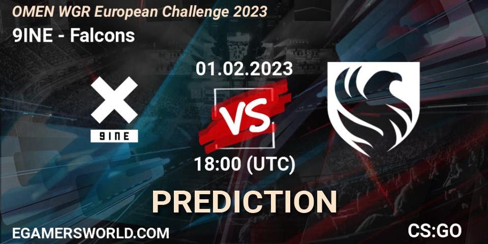 Pronósticos 9INE - Falcons. 11.02.23. OMEN WGR European Challenge 2023 - CS2 (CS:GO)