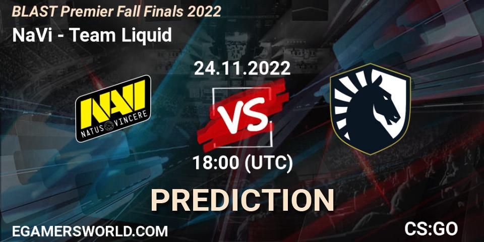 Pronósticos NaVi - Team Liquid. 24.11.22. BLAST Premier Fall Finals 2022 - CS2 (CS:GO)