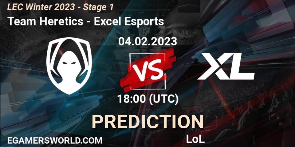 Pronósticos Team Heretics - Excel Esports. 04.02.23. LEC Winter 2023 - Stage 1 - LoL