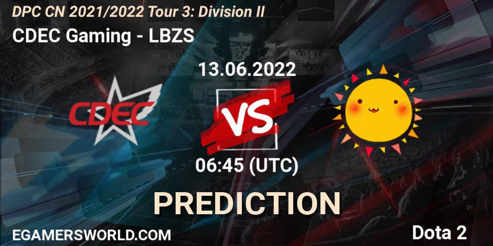 Pronósticos CDEC Gaming - LBZS. 13.06.22. DPC CN 2021/2022 Tour 3: Division II - Dota 2