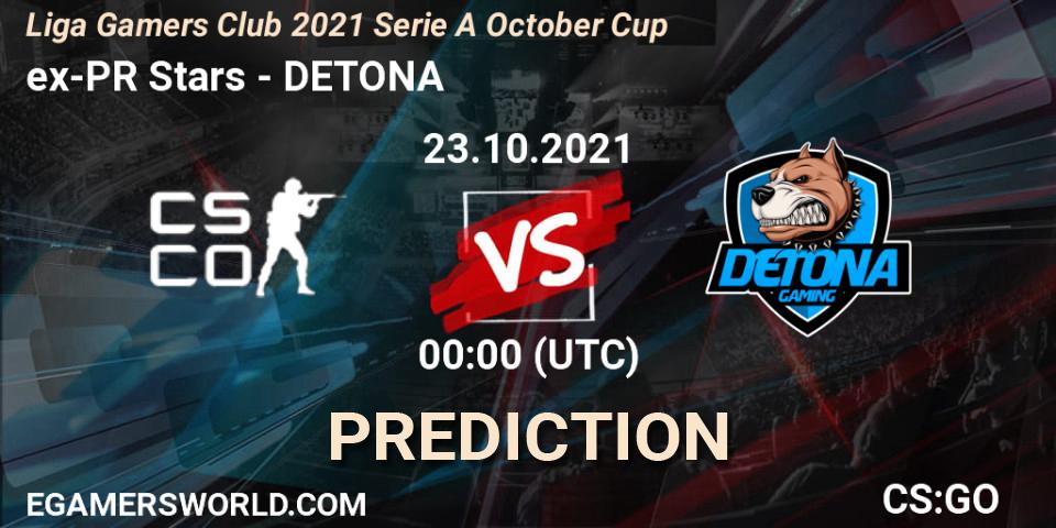 Pronósticos ex-PR Stars - DETONA. 22.10.21. Liga Gamers Club 2021 Serie A October Cup - CS2 (CS:GO)