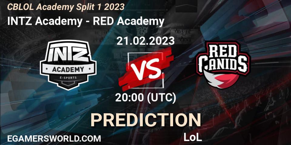 Pronósticos INTZ Academy - RED Academy. 21.02.23. CBLOL Academy Split 1 2023 - LoL