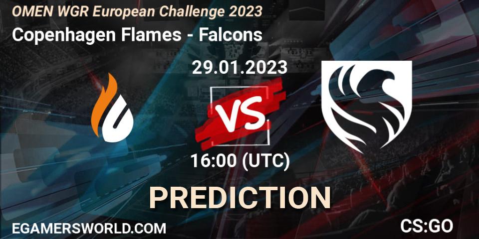 Pronósticos Copenhagen Flames - Falcons. 29.01.23. OMEN WGR European Challenge 2023 - CS2 (CS:GO)